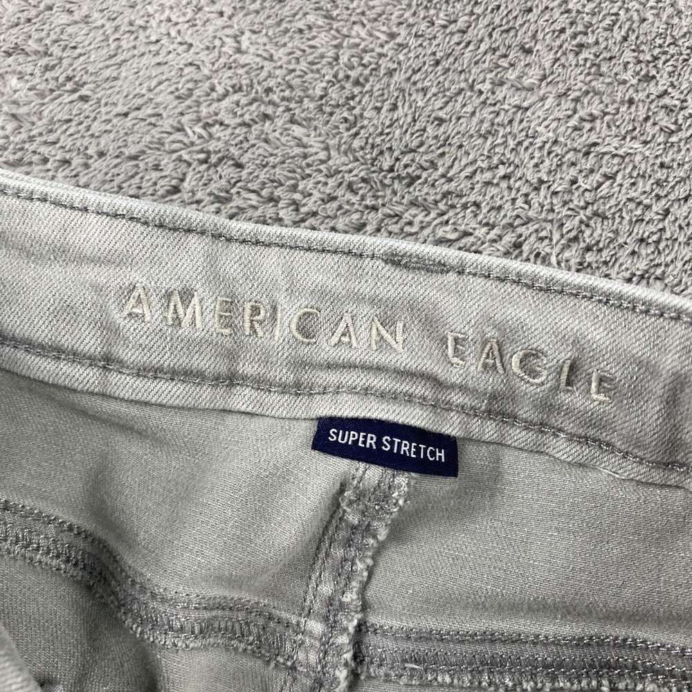 American Eagle Super Stretch High Rise Jegging Jeans Womens 6 R Gray - Picture 8 of 15